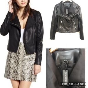 BLANK NYC moto faux leather jacket Sz S